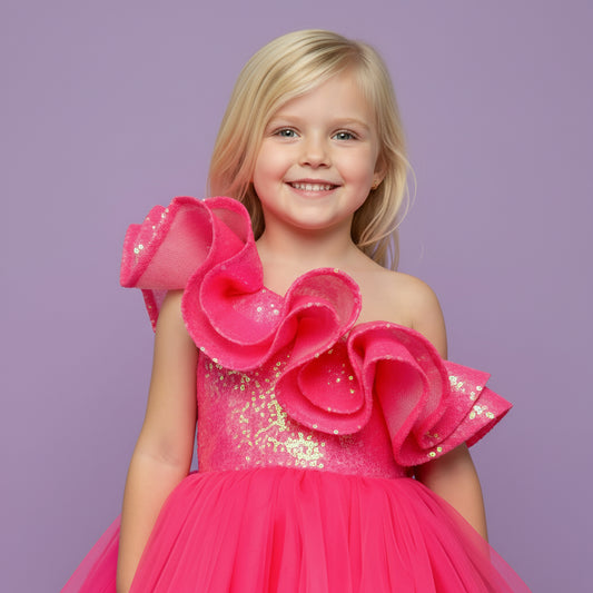 Barbie Feestjurk | Fuchsia