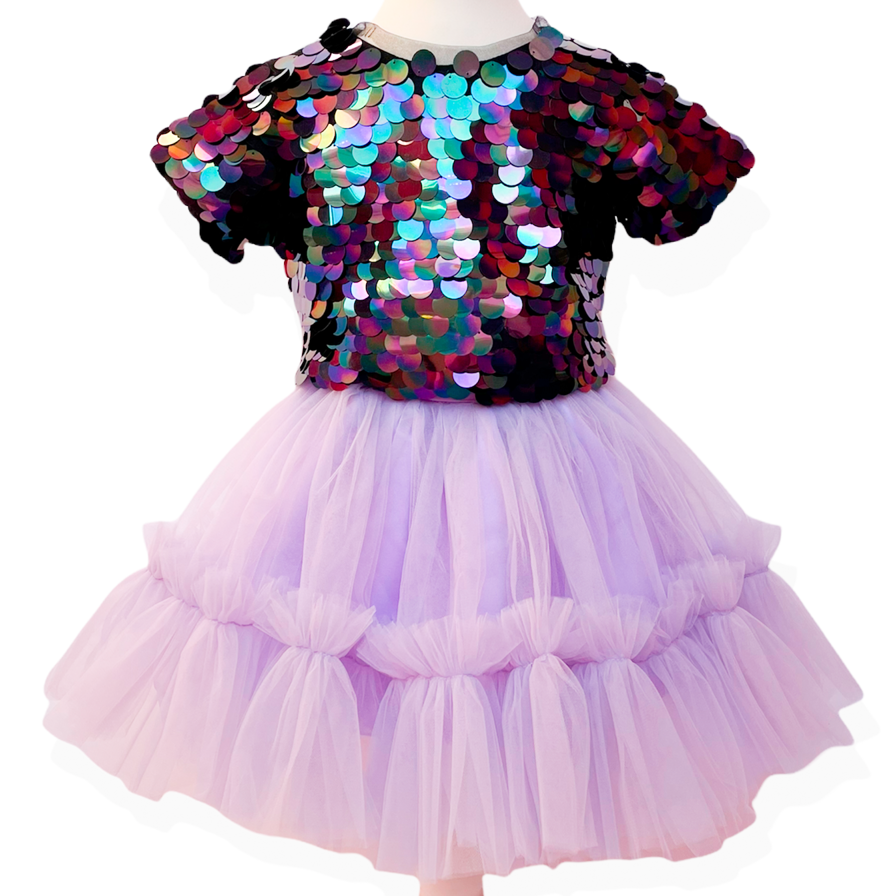 Tulle girls skirt with top Purple - Main Image