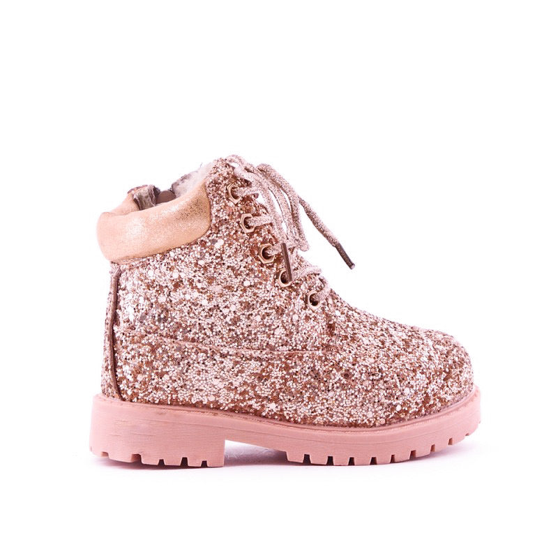 Meisjes boots met levertjes Roze Goud Yamine - Main Image