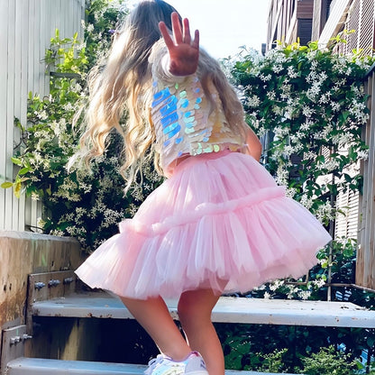 Feestelijke Meisjes Rok met Top | Roze