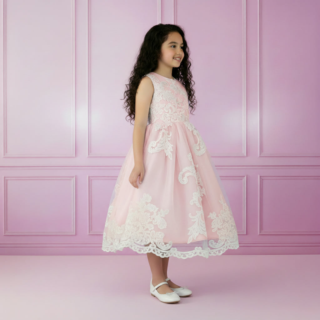 Luxe Meisjes Feestjurk | Roze