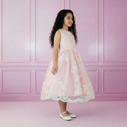 Luxe Meisjes Feestjurk | Roze