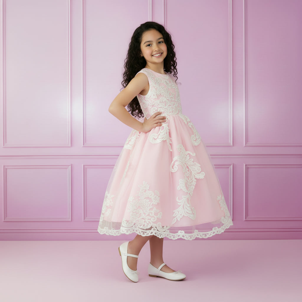 Luxe Meisjes Feestjurk | Roze