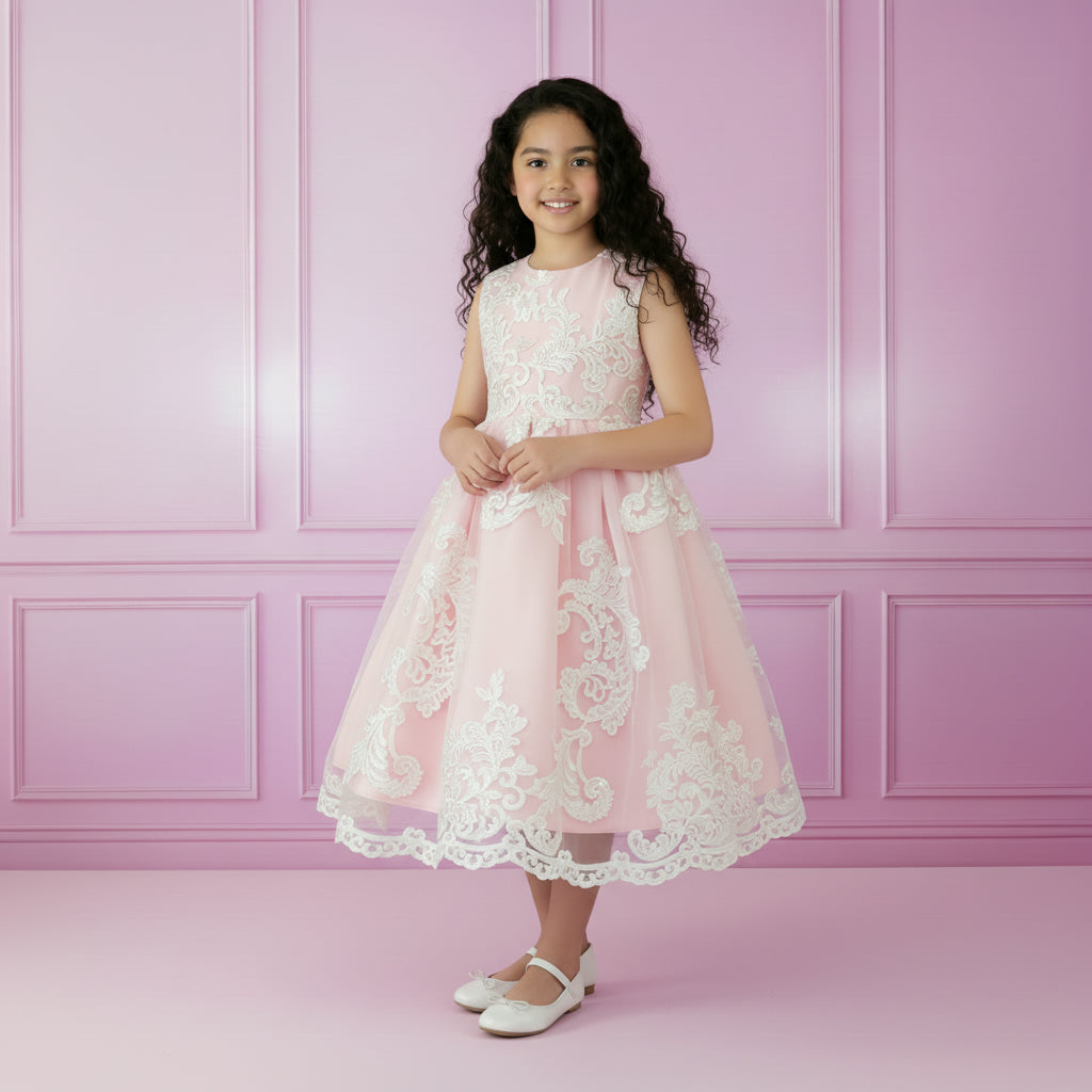 Luxe Meisjes Feestjurk | Roze