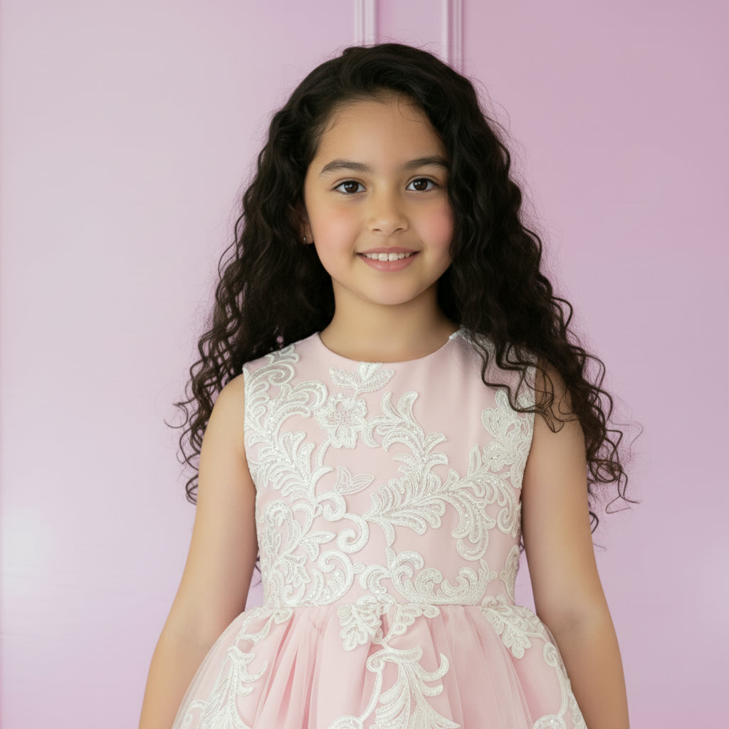 Luxe Meisjes Feestjurk | Roze